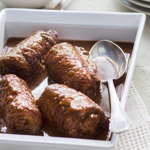 Geschmorte Rinderrouladen mit Schmorsauce